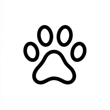 dog paw in it icon, solid black line, on white background rofile o43odur xg4hduj