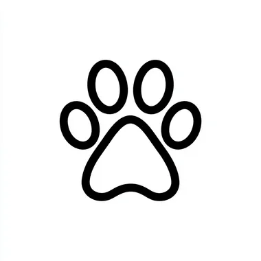 dog paw in it icon, solid black line, on white background rofile o43odur xg4hduj