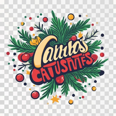 a logo with Christmas greetings