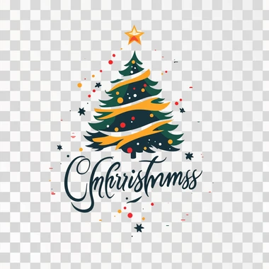 a logo with Christmas greetings