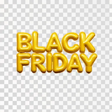 design an announcement text "BLACK FRIDAY" in inflated font, helvetica style, yellow colour, on black background
