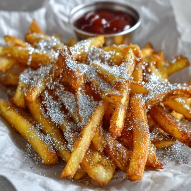 french fries with silver glitter