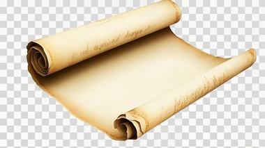 Single Old Parchment Paper Scroll Clipart