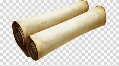 Single Old Parchment Paper Scroll Clipart
