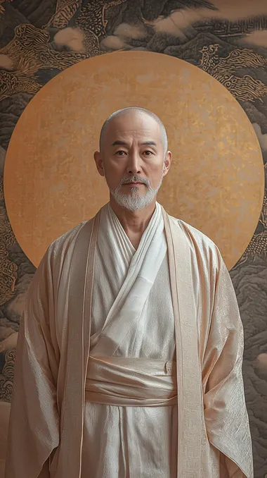 China middle-aged man, facing the camera, light-colored clothes, ancient Chinese background, Half Body shot::5 , Yard, realistic,   --s 250