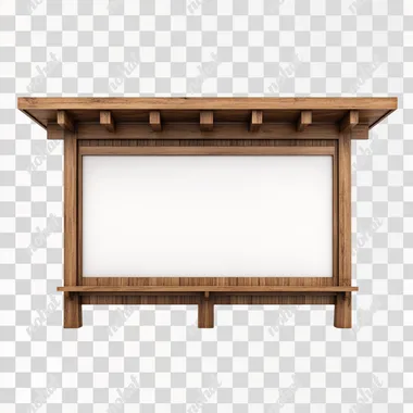 empty wooden signage, isolated clean white background