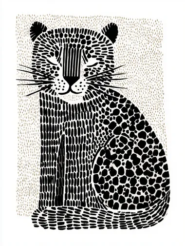 Minimalistic simple watercolor of a cute little happy jaguar, from Jaguar, soft earth tone colors, full view, nursery watercolor style, childrens book watercolor style, on white background,    4032703   --sv 4