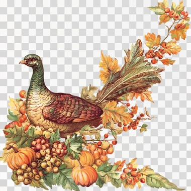 Vintage Thanksgiving png clipart with white background