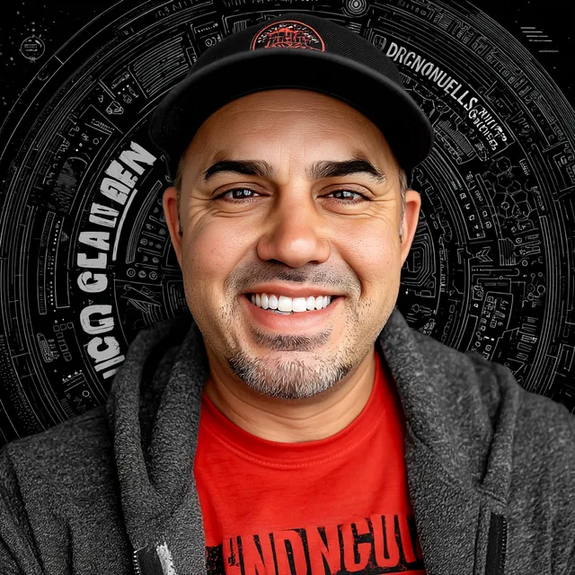 Cyberpunk Smiling Male Portrait