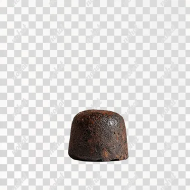 Christmas pudding against a blank white background