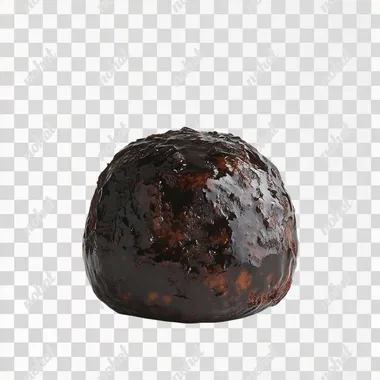 Christmas pudding against a blank white background