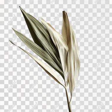 a palm frond isolated on a white background  --s 50
