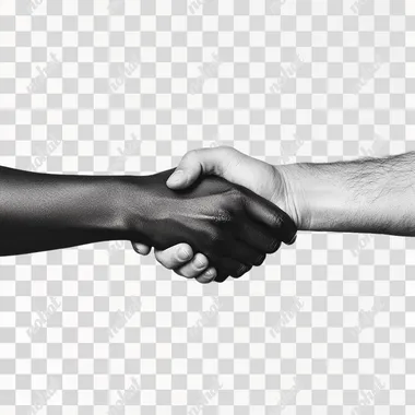 Two arms, close-up, real photo, handshake, on a white background  --s 50