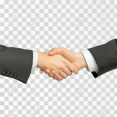 Two arms, close-up, real photo, handshake, on a white background  --s 50