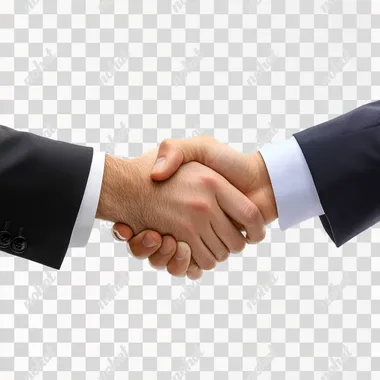 Two arms, close-up, real photo, handshake, on a white background  --s 50