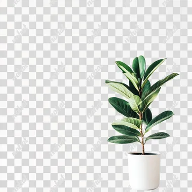 A potted plant, white background
