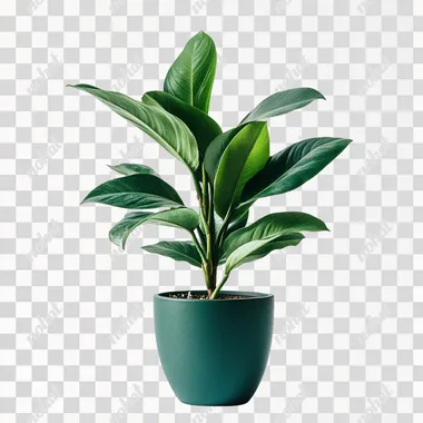 A potted plant, white background