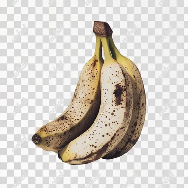 A bunch of bananas isolated on a white background, no shadow, sharp details, studio shot, 8k