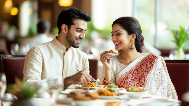 An Elegant Lunch: A Bangladeshi Couple in Luxury Dining