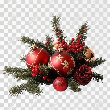 a Christmas deco in white background