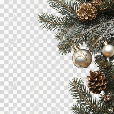 a Christmas deco in white background