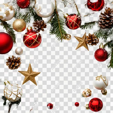 a Christmas deco in white background