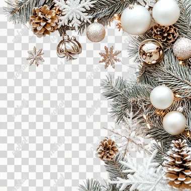 a Christmas deco in white background