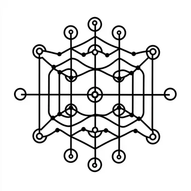 monocolor line icon of a neural network one sided on a white background  --s 0