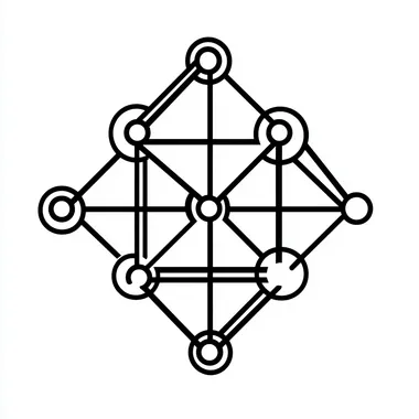 monocolor line icon of a neural network one sided on a white background  --s 0