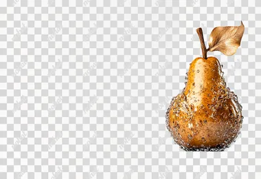 a close up photo of a pear isolated on a white background pear generative ai  --s 250  djixxdg