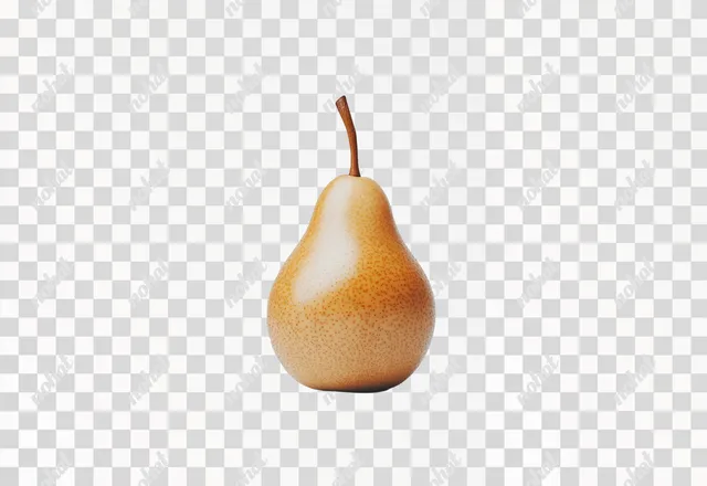 PNG Close-Up Photo of a Pear Isolated on White for Kitchen Decor