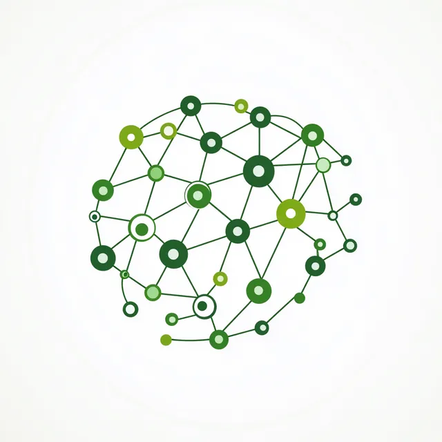 Interconnected Circles: A Minimalist Network Icon