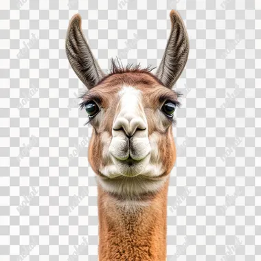 a Llama, isolated on white background