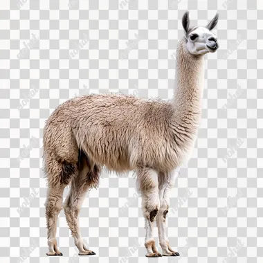 a Llama, isolated on white background