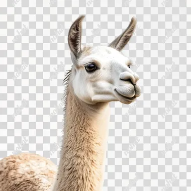 a Llama, isolated on white background