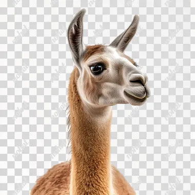 a Llama, isolated on white background