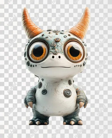 Blind box dolls designed by top designers, IP design, creative image design, the most beautiful color matching, the cutest and most fashionable Triceratops, anthropomorphism, big eyes, big head, clay material, advanced clay material. Blind box toy design, white background, 3D rendering effect, 3D rendering, Blender, Octane renderer, high details, high resolution, front view, full body photo, Pop Mart toy, 2K. Realistic, high-end texture performance. High-end, texture, super perfect,