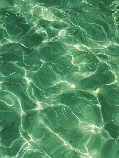 top view, water ripples with light green background, smooth, clear, ultra-high detail 8K rendering