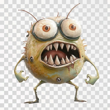 A really enthusiastic minion. Full of energy. Ready to start work. White background.
