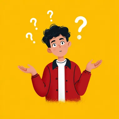 a simple vector image of someone answering a question