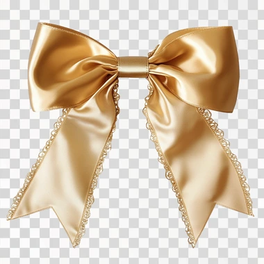 a victorian ribbon bow on white background