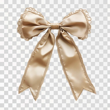 a victorian ribbon bow on white background
