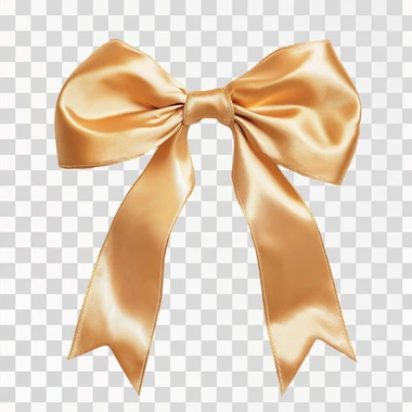 a victorian ribbon bow on white background