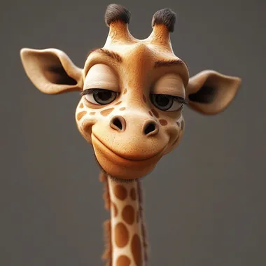 Funny giraffe, Pixar style