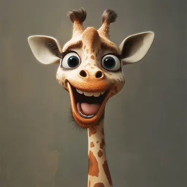 Funny giraffe, Pixar style