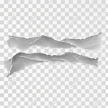 "Create a high-resolution image of a torn piece of paper with uneven, jagged edges on both sides. The paper should be white and textured with slightly rough edges, as if it was ripped by hand. The background should be plain black to highlight the contrast of the paper rip. The lighting should emphasize the texture of the paper, showing subtle shadows along the ripped edges.