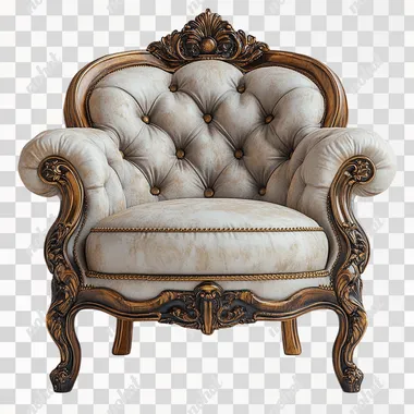 realistic picture of a chair, white background, 4K --s 750
