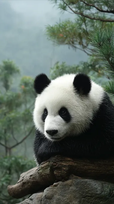 A giant panda rolling from a high hill  --raw rofile 2trkyo2