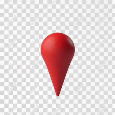 3d icon of a red location pin , location,3d blender render, soft clay material,plain white background, soft edge