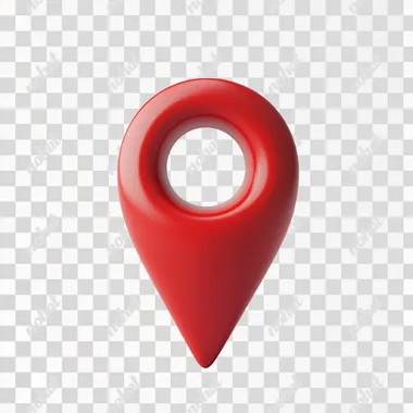 3d icon of a red location pin , location,3d blender render, soft clay material,plain white background, soft edge